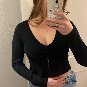 Abercrombie and Fitch Black Cardigan Top